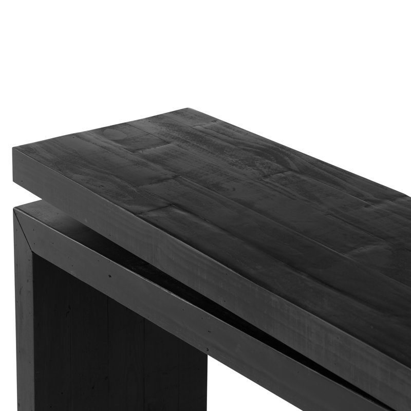 Matthes Solid Wood Console Table, Aged Black Pine, 30.75" H x 78.75" W x 15" D