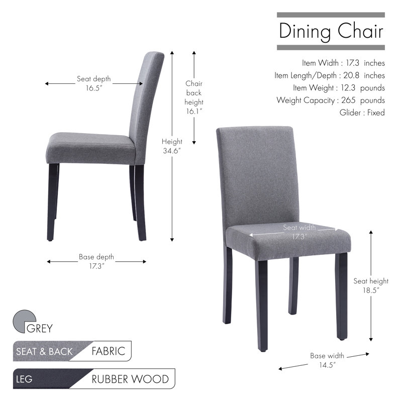 Chaise rembourrée avec pieds en bois d'hévéa Evangélita