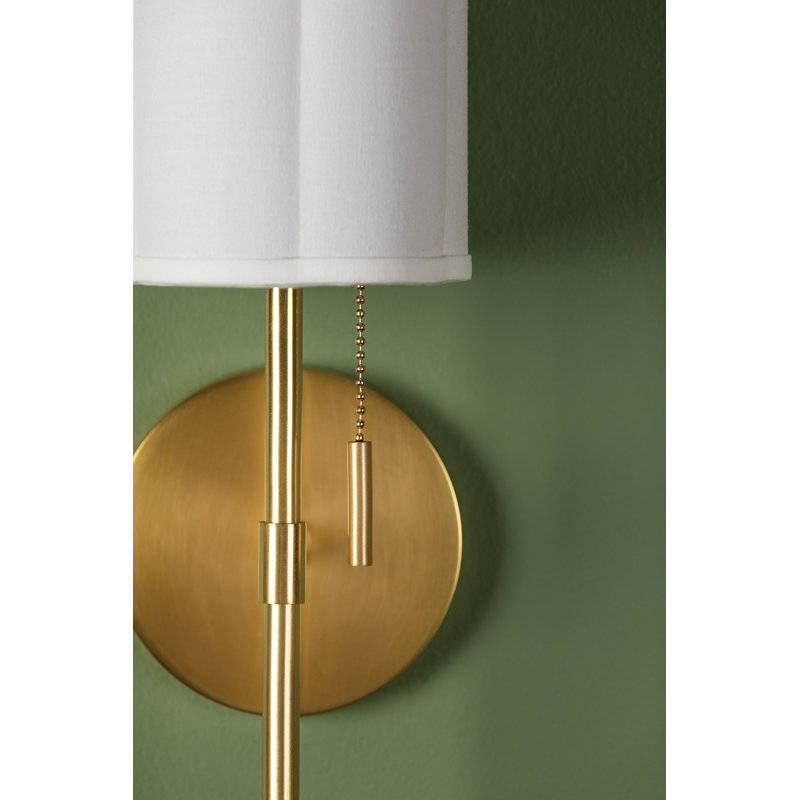 Fawn 1 Light Wall Sconce, Aged Brass
