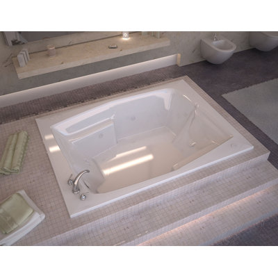 St. Nevis 71.75'' x 53.75'' Whirlpool Acrylic Bathtub