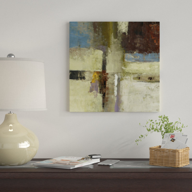 « voyage i », reproduction sur toile, H 12 po x l 12 po x P 1,5 po, Pas de tapis, Toile tendue
