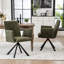 Chaise pivotante rembourrée, chaise de cuisine moderne Mid-Century pour salon, vert-1687690963