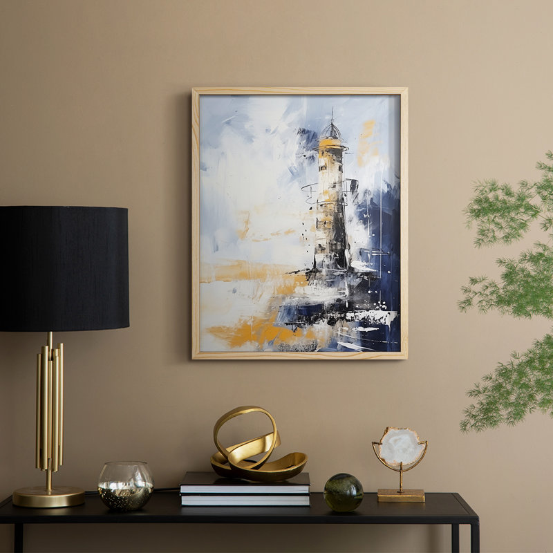 «NAUTICAL Series», impression encadrée en bois massif, Naturel, H 15 po x l 12 po