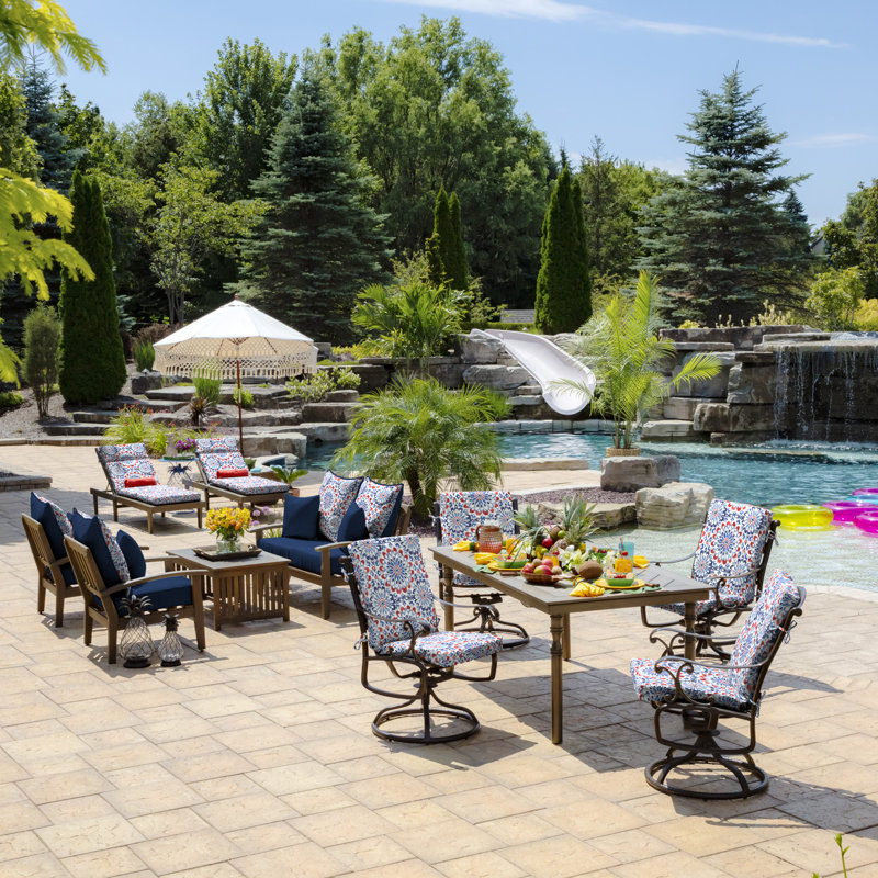 ARDEN Outdoor Chaise Lounge Cushion, 2.5" H x 42.5" W x 21" D