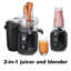  Hamilton Beach Big Mouth® Juice & Blend 2-in-1 Juicer and Blender, 67970