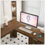 Bureau en L, bureau d'ordinateur avec tiroirs, bibliothèque, bureau d'angle moderne, bureau à domicile, bureau d'écriture en L, bureau d'ordinateur de coin avec rangement