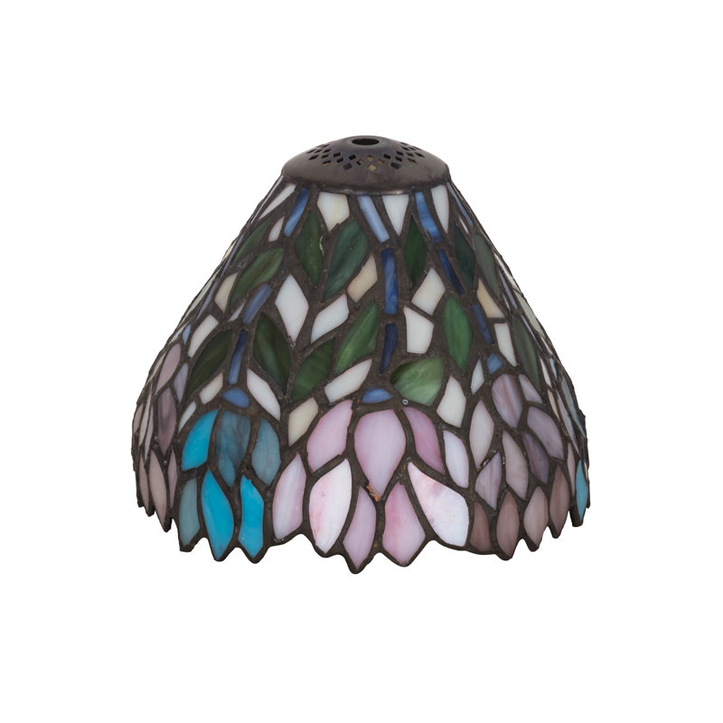 Abat-jour Meyda Wisteria en vert / bleu / beige / rose
