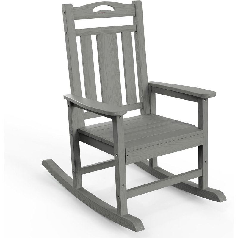Chaise berçante surdimensionnée pour l'extérieur, Gris