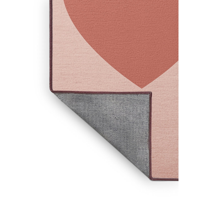 Tapis rose moderne et contemporain lavable à la machine Highbridge Valentines, 4x6