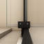 Porte de douche de 32 à 36 po x H 76 po avec verre trempé de 6 mm - noir mat, alliage d'aluminium, option d'installation réversible, moustiquaire réglable H, noir