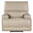 Fauteuil inclinable électrique en cuir fleur 41 po Adlan avec repose-tête réglable Adlan