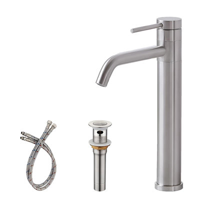 Robinet de lavabo vasque à un trou - Robinet de salle de bain moderne à poignée simple avec drain