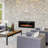 Braegger Recessed & Wall Mounted Electric Fireplace, Remote Control w/ Timer, Adjustable Flame Color & Speed-1184508125