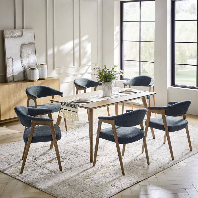 Ensemble de 6 chaises de salle à manger Milford, 6, Marine