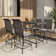 4 Person Swiveling Dining Set With Bar Table