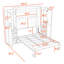 Lit escamotable en bois avec tablettes et armoires-870822932-870822931