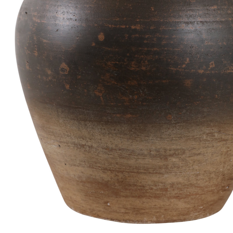 Vase de table Kenith, 9", Brun foncé / dégradé