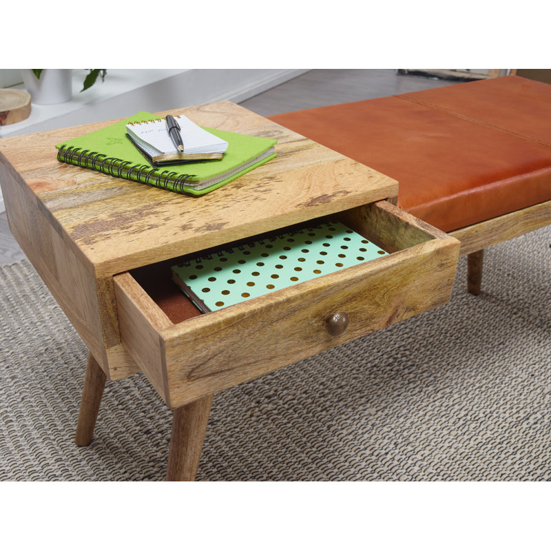 Sarahi Goatskin Upholstered Storage Bench