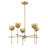 Wolfe 5 - Light Chandelier in Natural Brass-1882074251