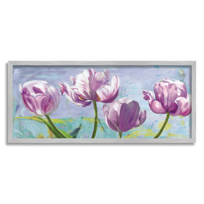 " Purple Irises Nature Blooms " by Robin Sadler Painting Print