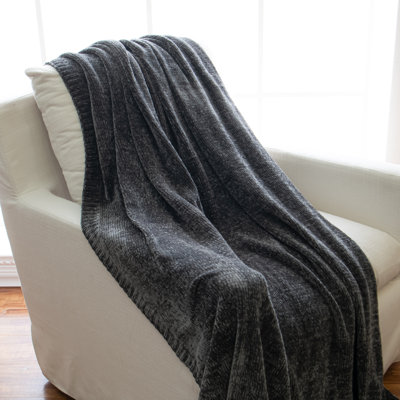 Caspian Oversized Luxe Shimmer Chenille Blanket