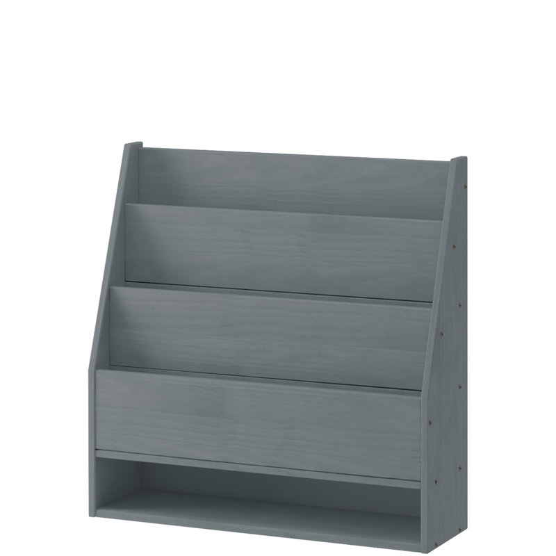 Rhemy 70cm H x 70cm W Floating Bookcase, Grey