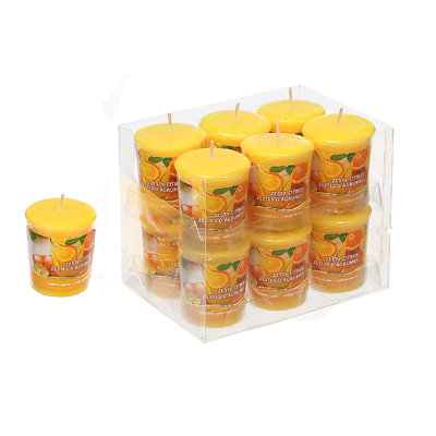 Ensemble de 12 chandelles votives parfumées aux agrumes Zesty