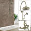 Système de douche thermostatique exposé 48 po mural avec douche à main 1,75 GPM et poignées levier / croix-132934668