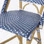 Tabourets de bar 4 pieds en aluminium bleu sarcelle avec repose-pieds-1806797499