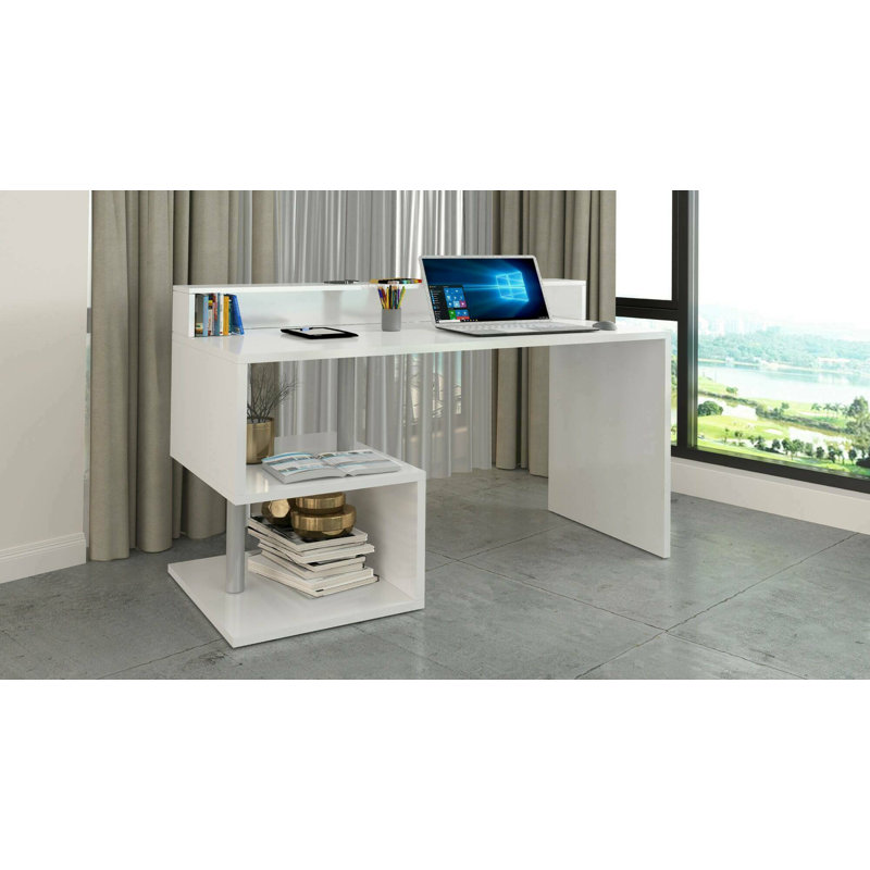 Nang Computer Desk, 92.50cm H x 100cm W x 50cm D, White