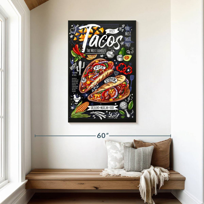 Tacos épicés Yarlin, H 45 po x l 30 po