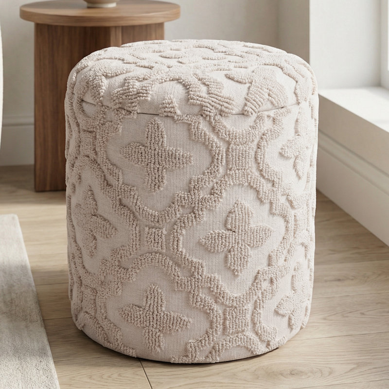 Repose-pieds rond avec rangement Modern