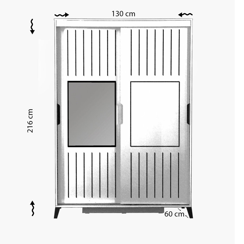 Armoire Suellen, Chêne, H 85 po x l 51 po x P 23,6 po