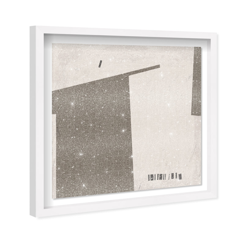 Structural Shadowbox Abstract Print by Oliver Gal, Black Frame, 12 x 12, 25.5"H x 25.5"W, White Shadowbox