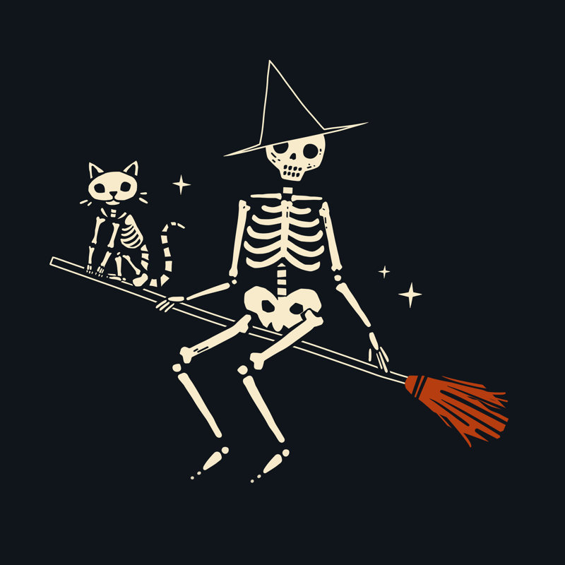 "Janou Skeleton Anics III" sur toile par Victoria Barnes, H 30 po x l 30 po