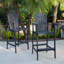 Tabourets de bar d'extérieur en bois d'acacia Adirondack, gris foncé