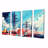 «Power Lines», impression sur toile 4 pièces