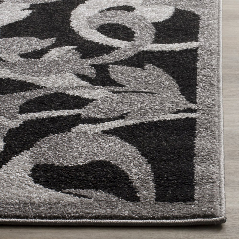Tapis gris anthracite / gris clair Ammundsen, Carré 7 pi