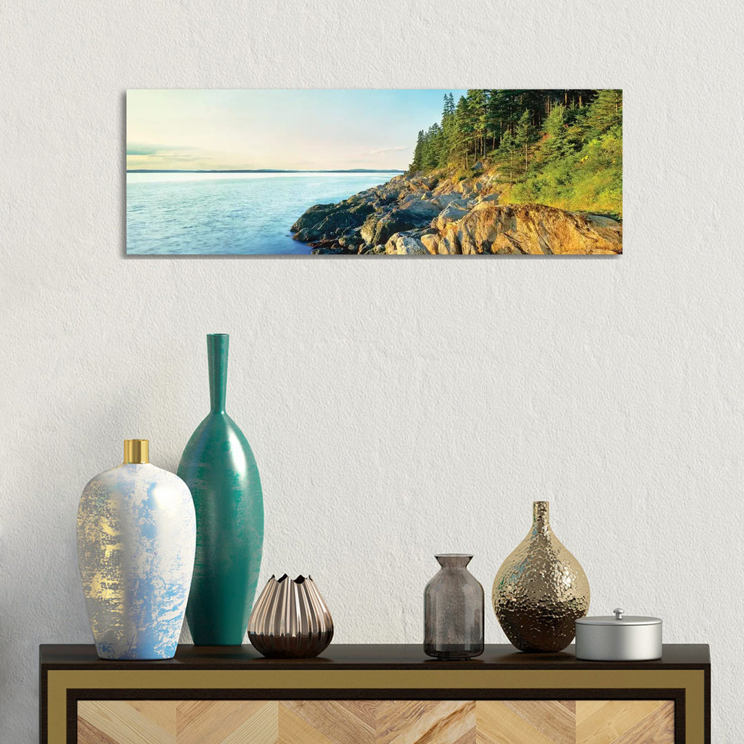 Coastline, Acadia National Park, Maine, USA - Wrapped Canvas Panoramic Print