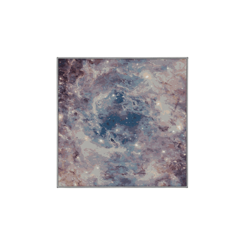 Tapis gris lavable à la machine, Carré 7 pi