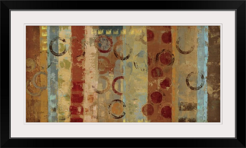 «Eastern Magic Carpet» par Aniessa, reproduction d'art, H 26 po x l 44 po x P 1 po, Cadre noir