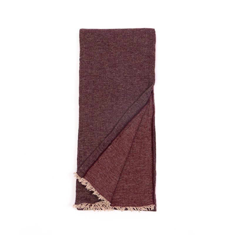 Hand Woven Throw Blanket, Cabernet