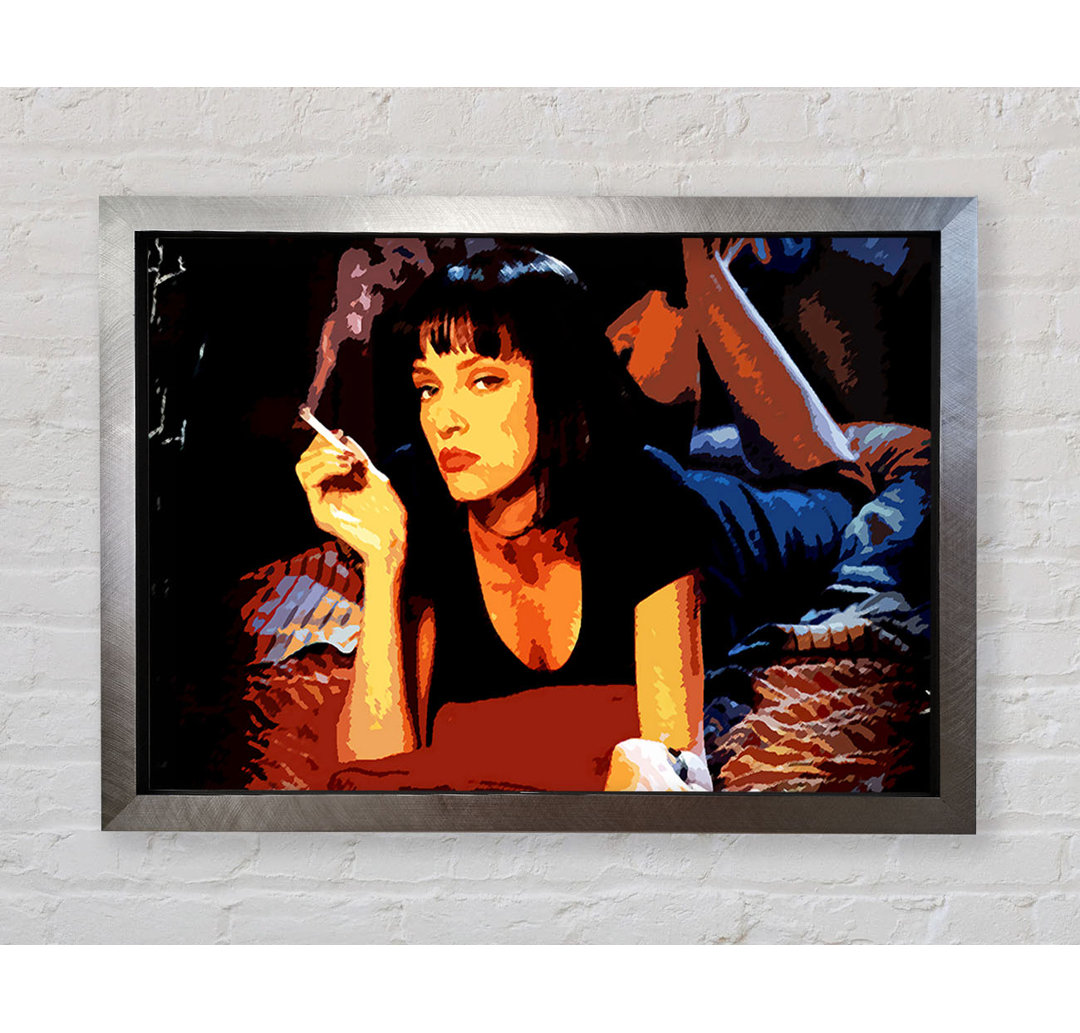 Pulp Fiction Mia Smoking - Einzelner Bilderrahmen Kunstdrucke