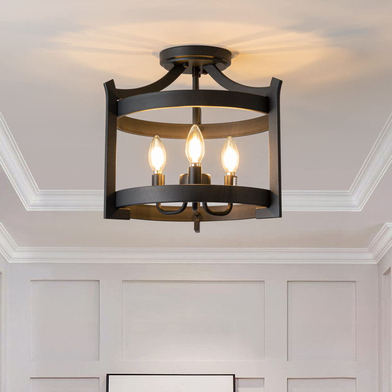 Modern Dining Room Light Fixture Semi Flush Mount Ceiling Light Fixture