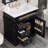 30" Solid Wood Frame Bathroom Vanity With Sink, One Tip-Out Drawer, 3 Drawers And Door Shelf