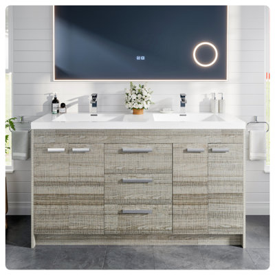 Ensemble de meuble-lavabo double 59 po Wauconda