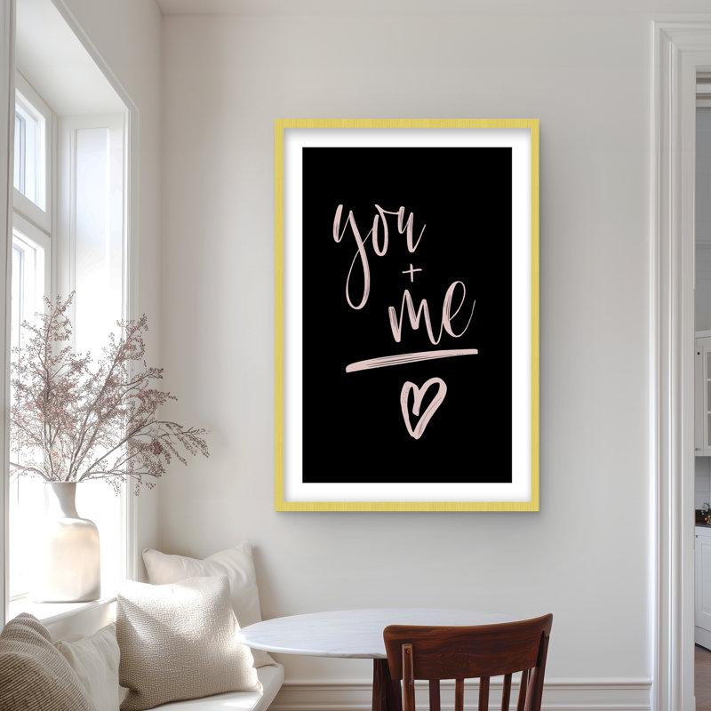 You + me - Imprimé mat pour chambre à coucher, Doré