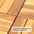 12" x 12" Wood Interlocking Deck Tile in Brown