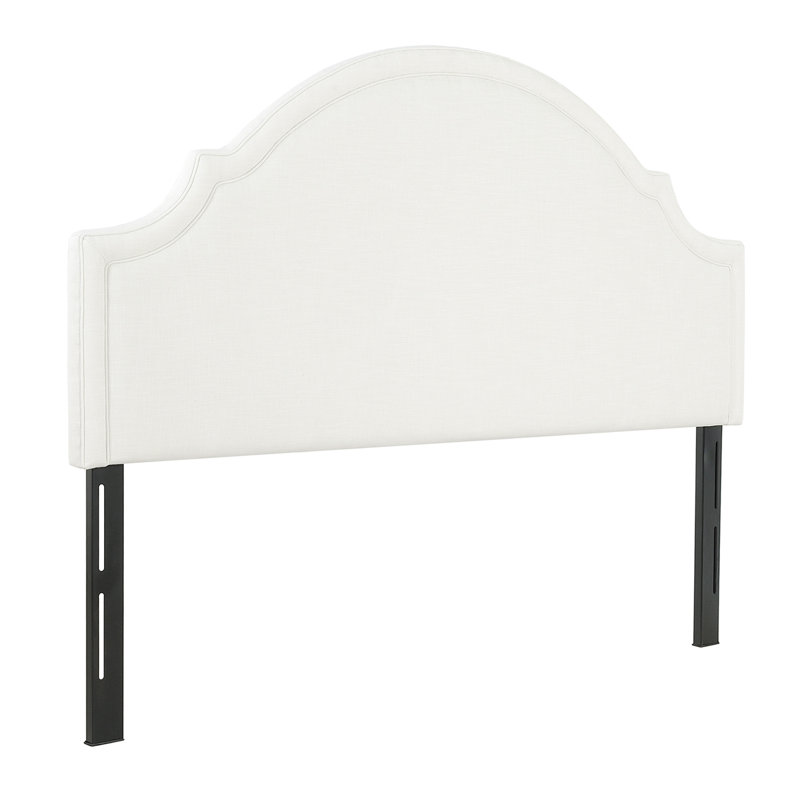Crantor Upholstered Headboard, Anique White Woven, King