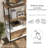 Dayne 45"H 3-Tier Bookshelf with Sliding Door Cabinet